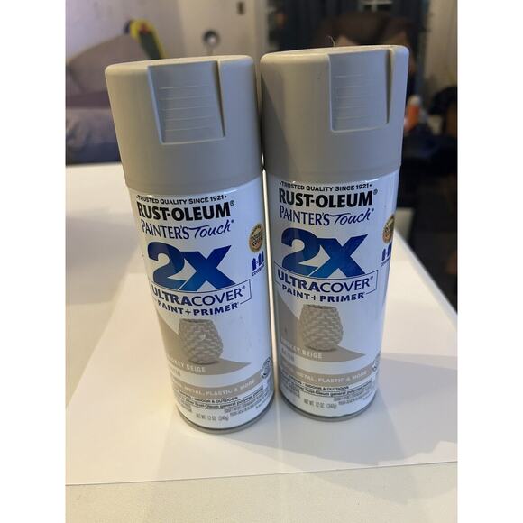 Rust-Oleum 334092 Smoky Beige, Satin Lot Of 2 12 Oz Each - Picture 1 of 2
